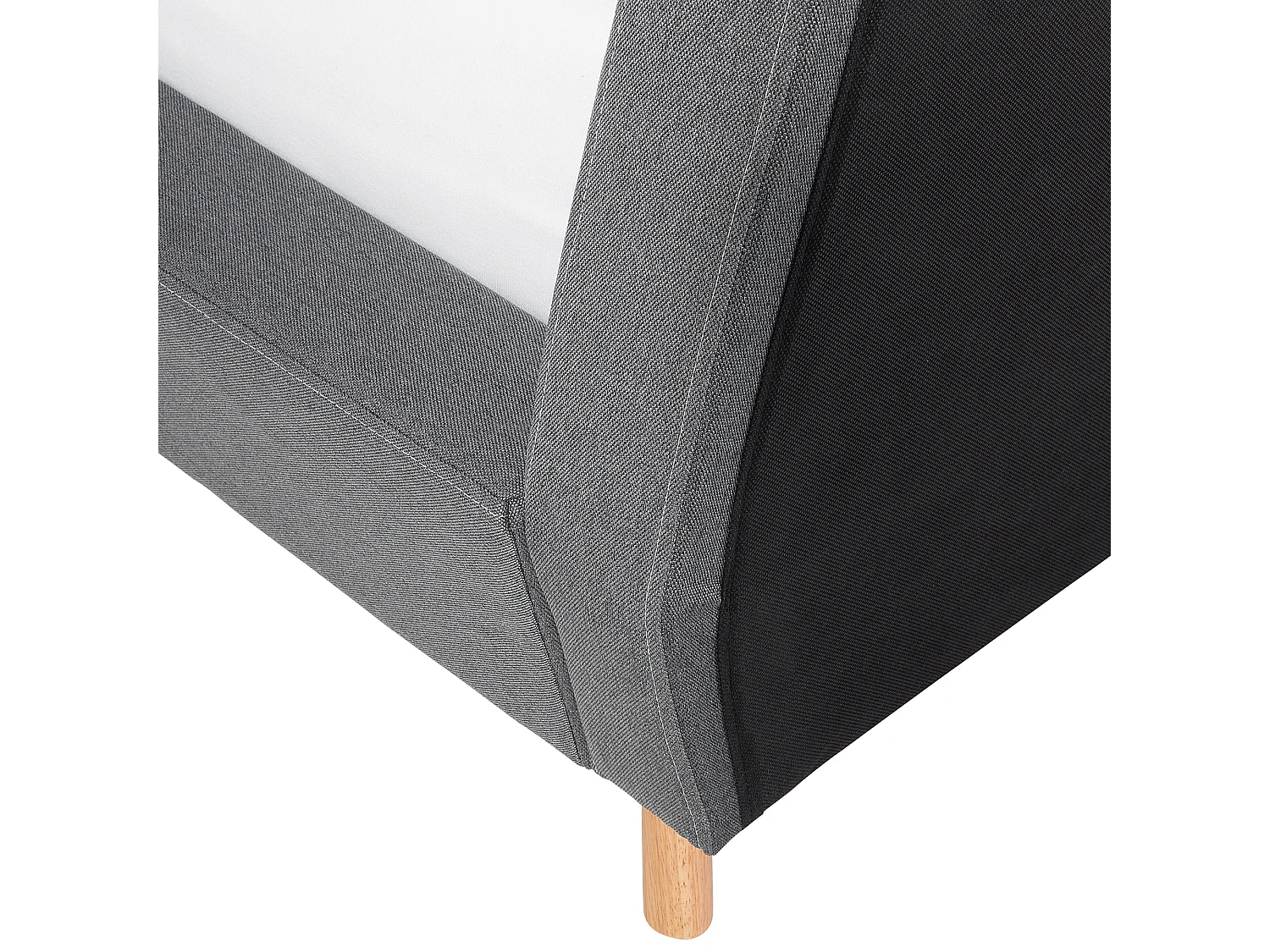 Lit avec sommier Tissu VIENNE 180 x 200 cm Gris