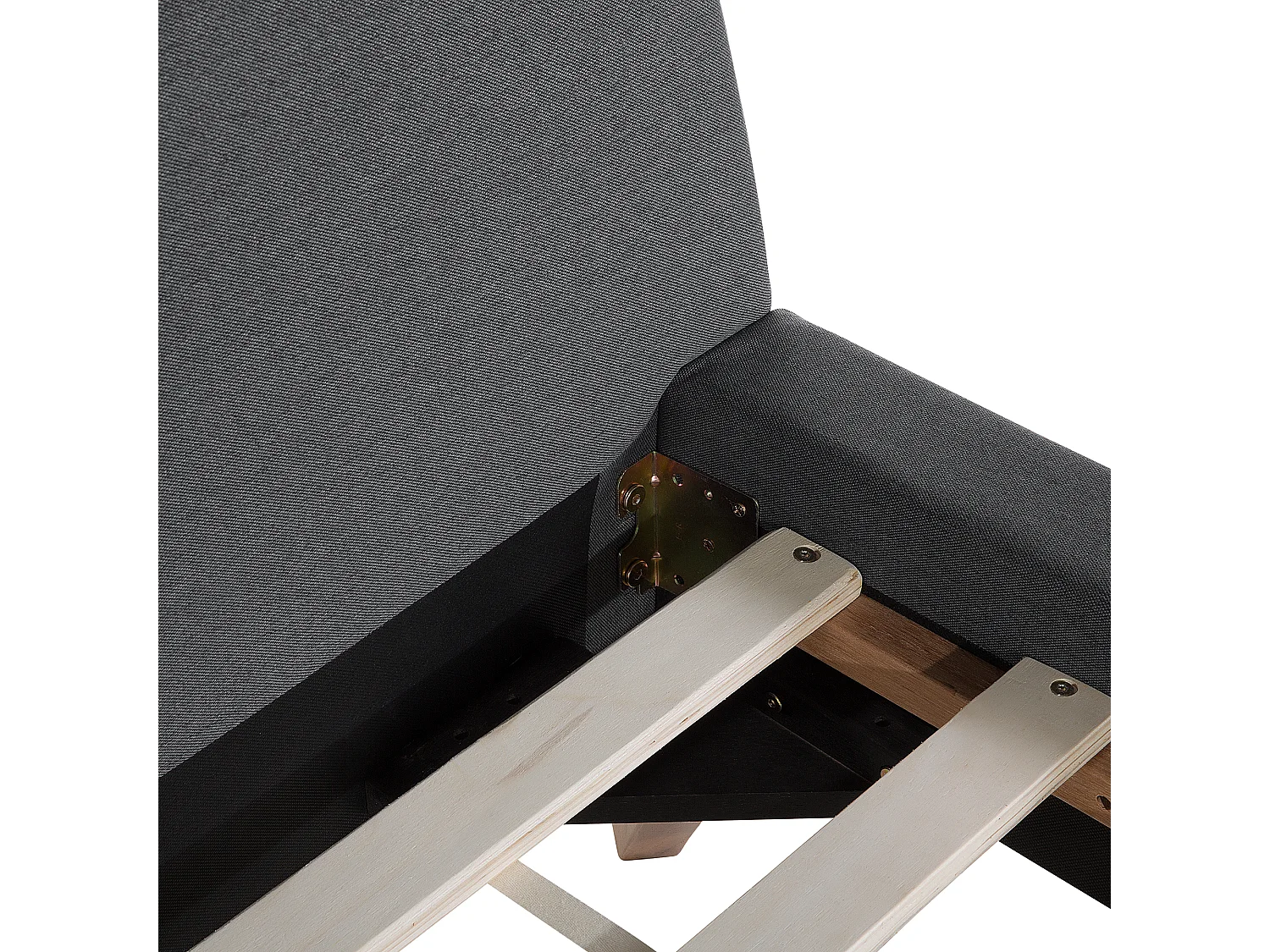 Lit avec sommier Tissu VIENNE 180 x 200 cm Gris