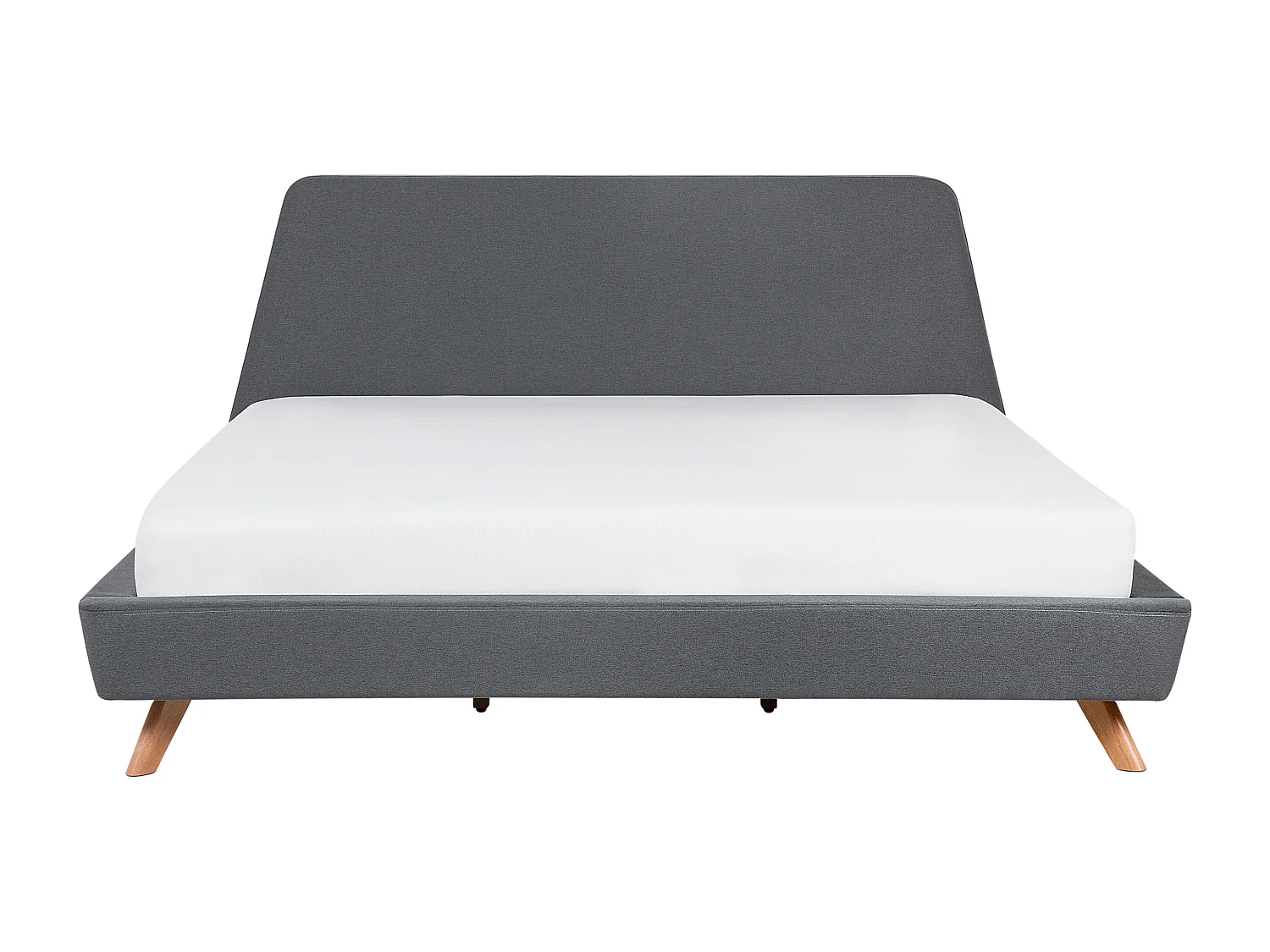 Bett mit Lattenrost Stoff VIENNE 180 x 200 cm Grau