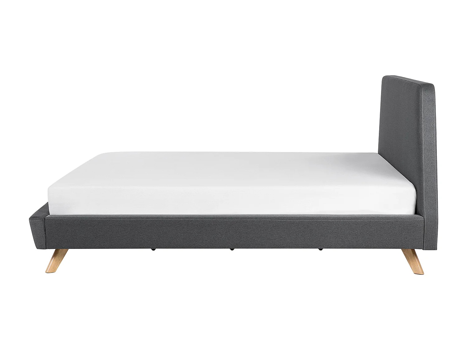 Bett mit Lattenrost Stoff VIENNE 180 x 200 cm Grau