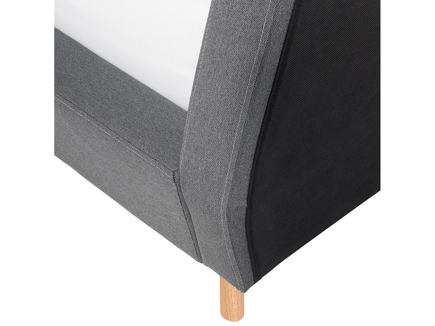 Bett mit Lattenrost Stoff VIENNE 180 x 200 cm Grau