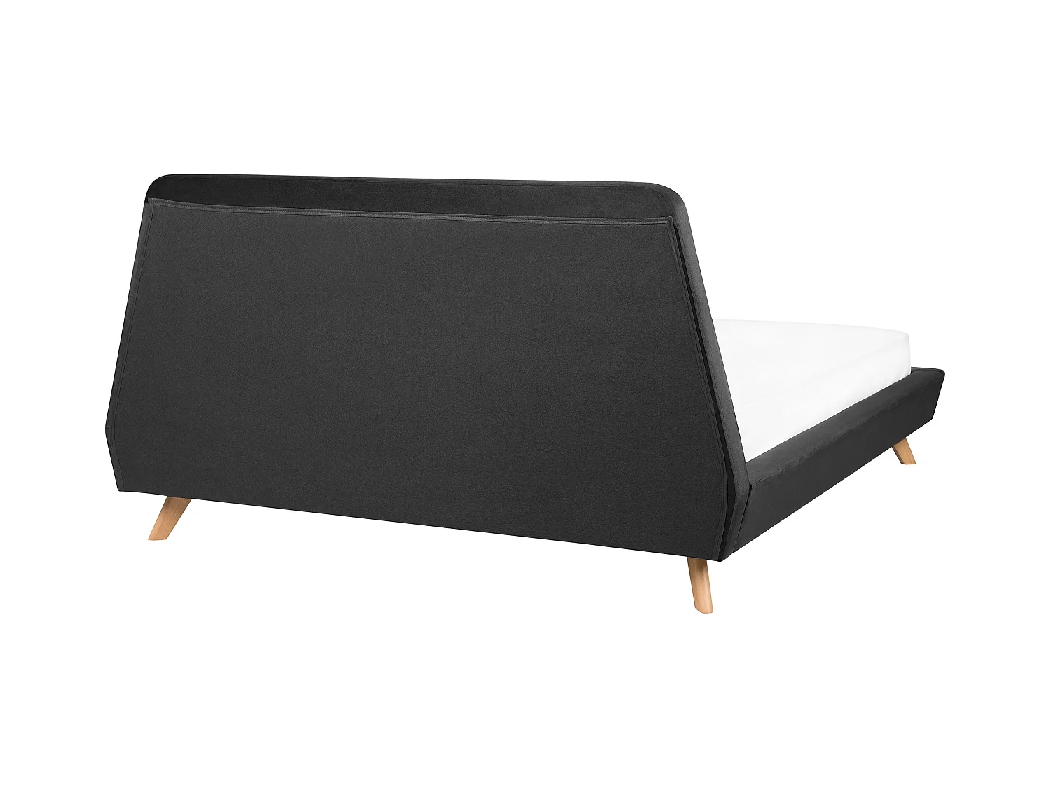 Letto Velluto VIENNE 160 x 200 cm Nero