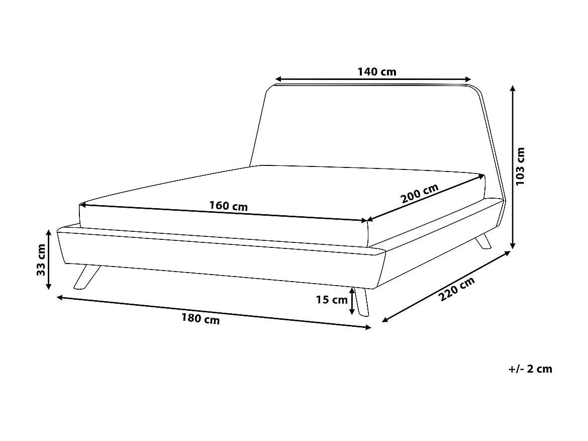 Bed Fluweel VIENNE 160 x 200 cm Zwart