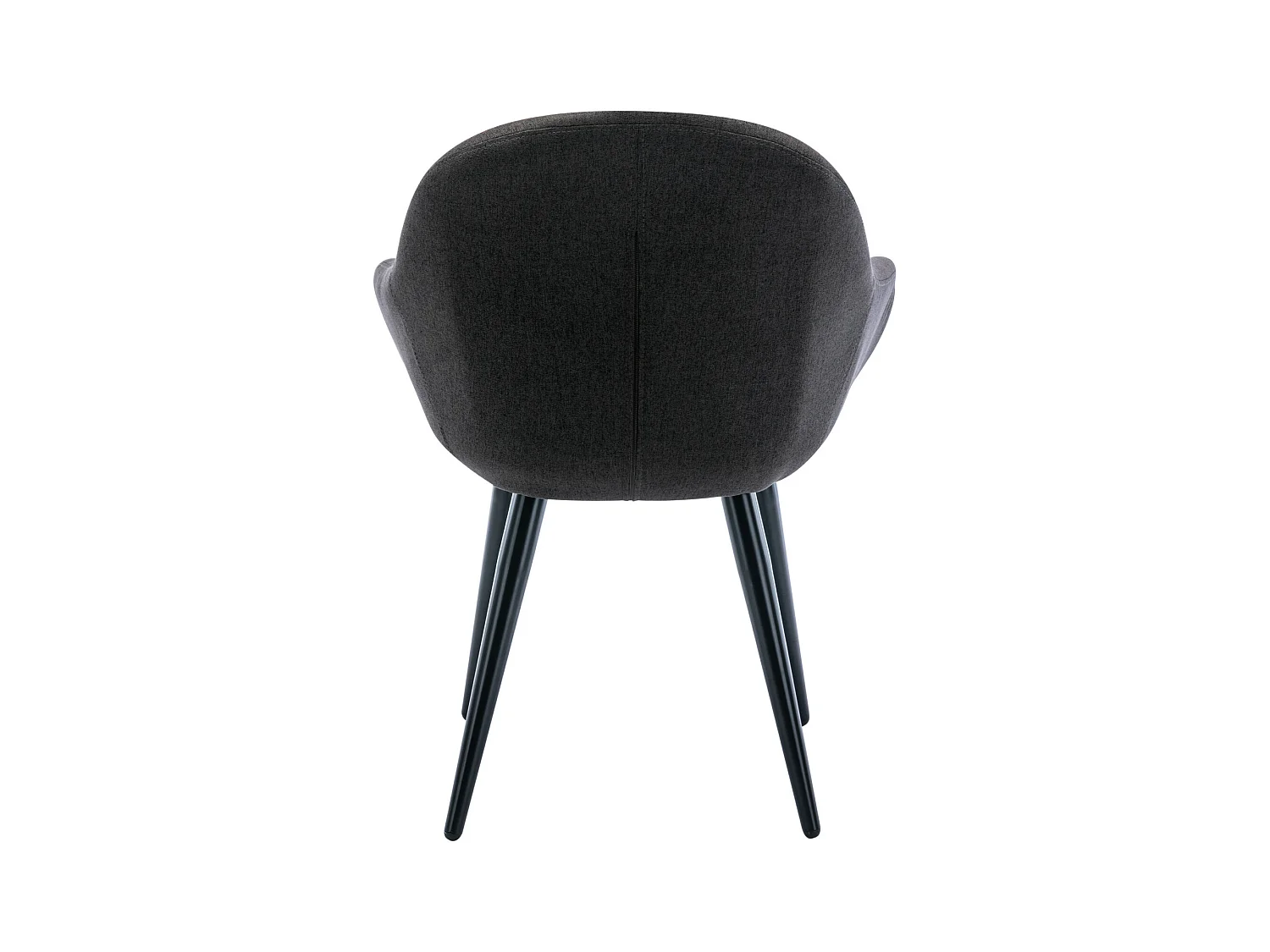 CANCUN - Chaise scandinave tissu gris anthracite pieds métal noir(x2)