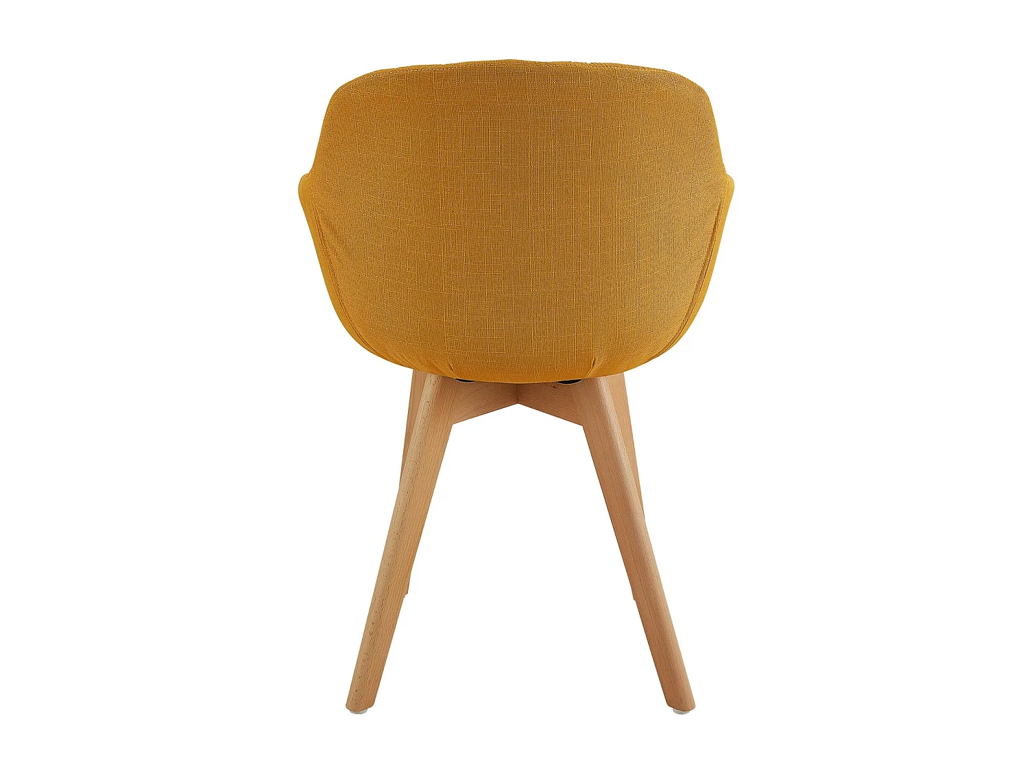 STEFFY - Sedia scandinava tessuto curry gambe faggio (x2)