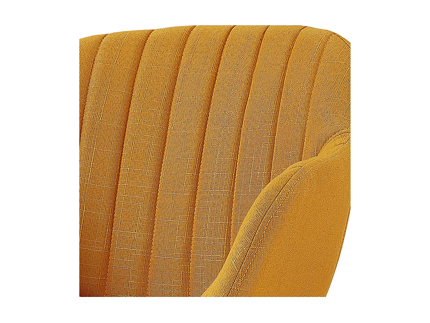 STEFFY - Sedia scandinava tessuto curry gambe faggio (x2)