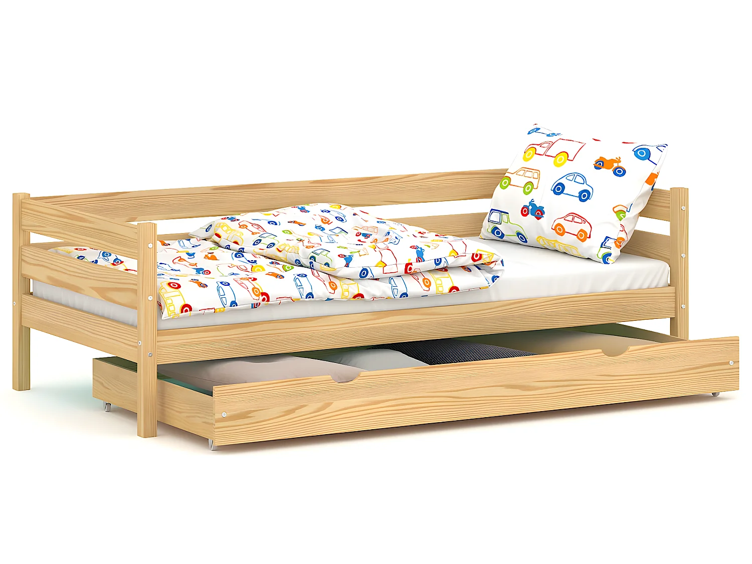 Lit simple en pin massif 180x80 Naturel