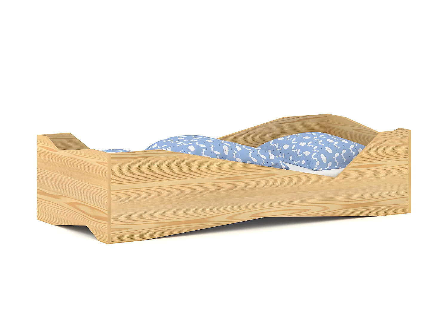 Lit simple en pin massif 200x90 Naturel