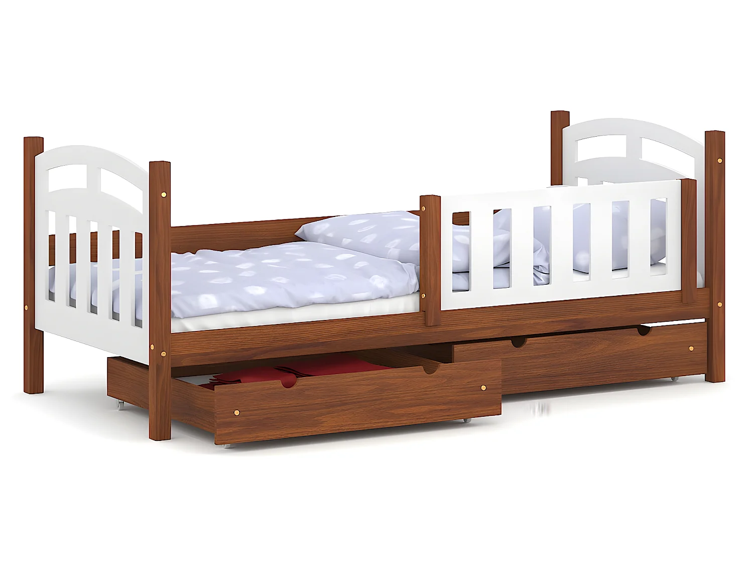 Lit simple en bois de pin massif 190x90 Alder