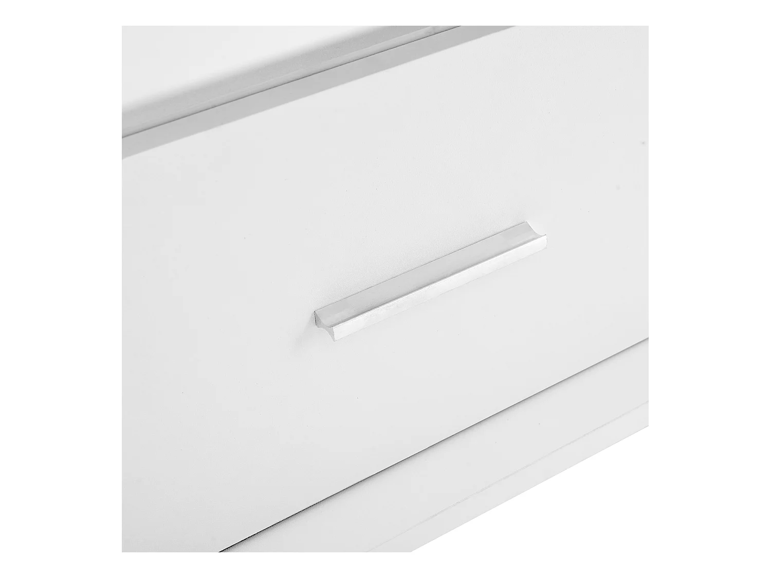 Stolik kawowy z oświetleniem LED - Stolik kawowy z regulacją wysokości i jedną szufladą - Otwarte miejsce do przechowywania - Biały