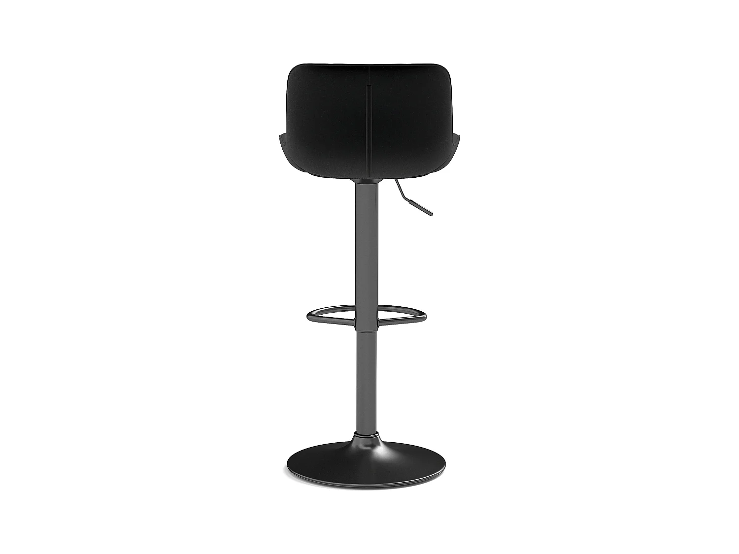 Lot de 2 tabourets de bar pivotants - hauteur réglable et pivotant à 360° - velours noir