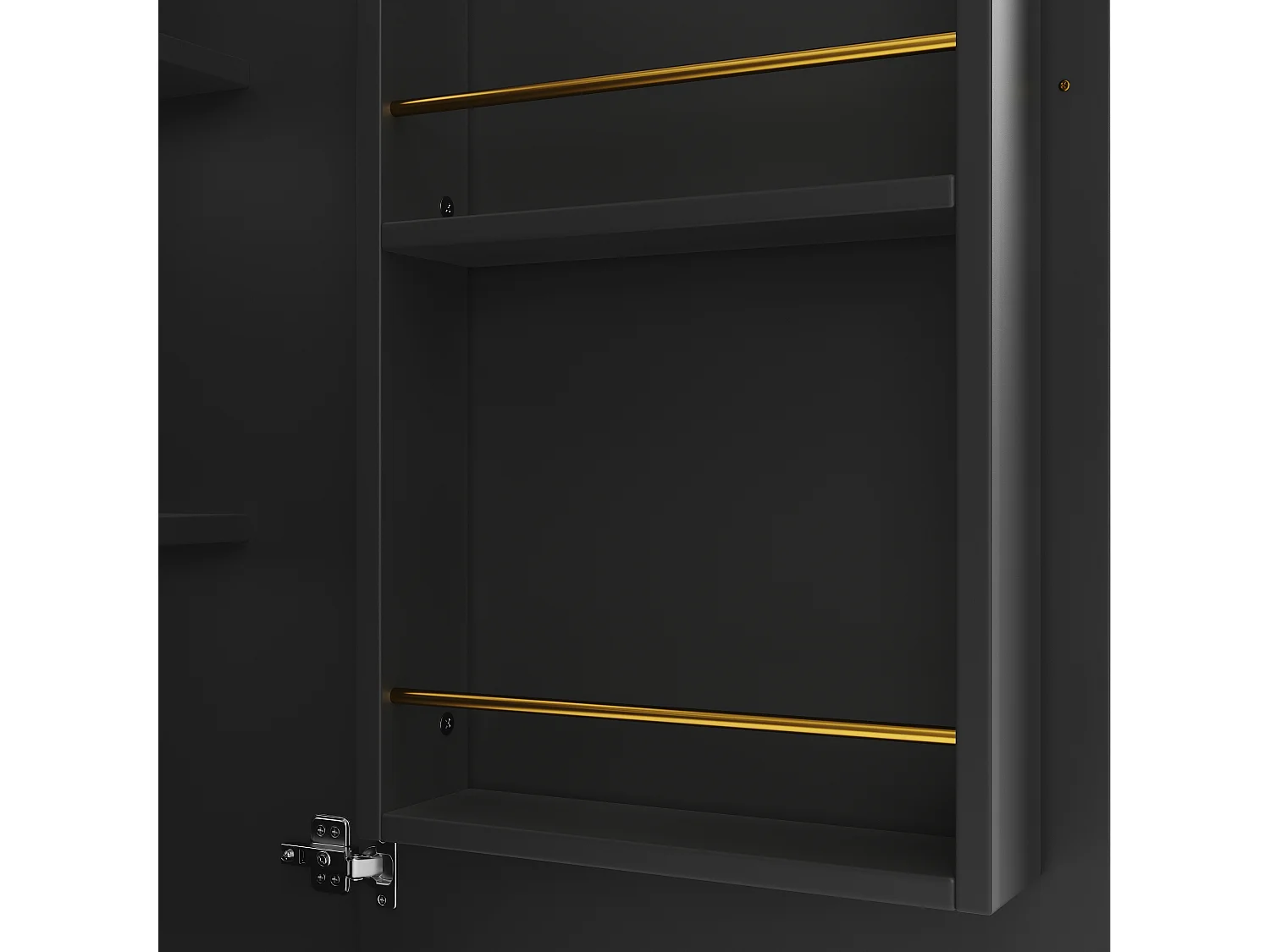 Meuble de bar noir à 3 portes - Meuble de bar extensible avec étagères et rangements à 3 niveaux - séparateurs amovibles