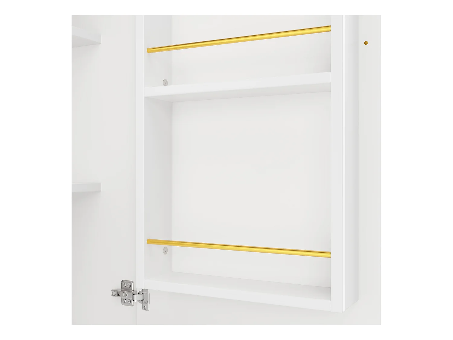 Meuble de bar blanc à 3 portes - Meuble de bar extensible avec étagères et rangements à 3 niveaux - séparateurs amovibles