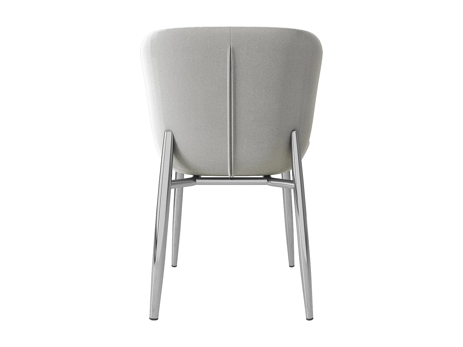 Lot de 2 chaise de salle à manger - Chaise de salle à manger avec 4 pieds en métal et dossier rembourré - velours gris
