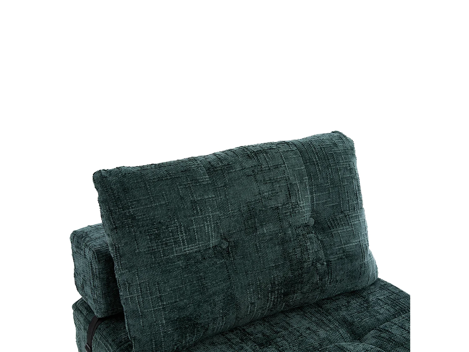 Groene 1-zitsbank - Opklapbare bank met rugleuning en kussens - chenille