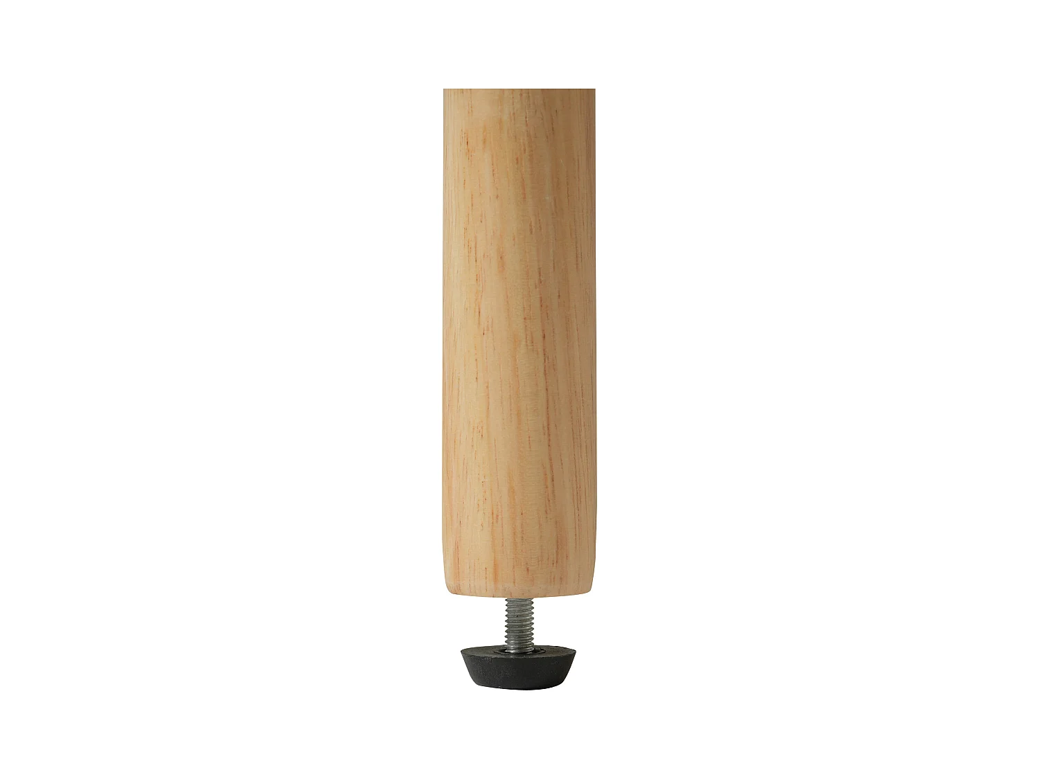 Meuble TV ovale en bois clair - Meuble TV avec 2 tiroirs et 2 portes coulissantes - 4 pieds centraux réglables en hauteur