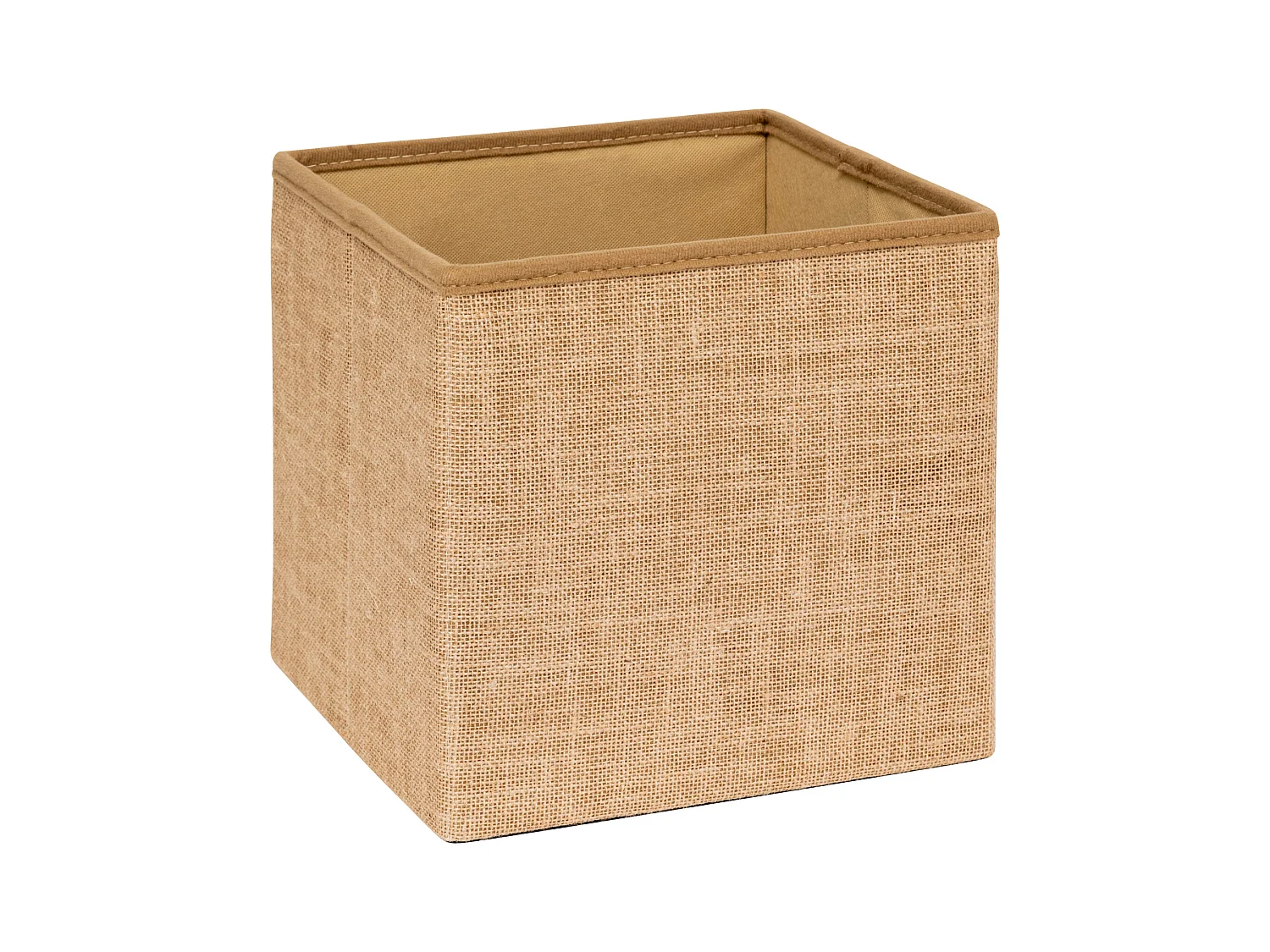 Puf de almacenamiento plegable de tela de yute