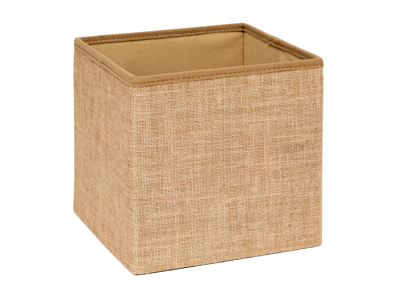 Puf de almacenamiento plegable de tela de yute