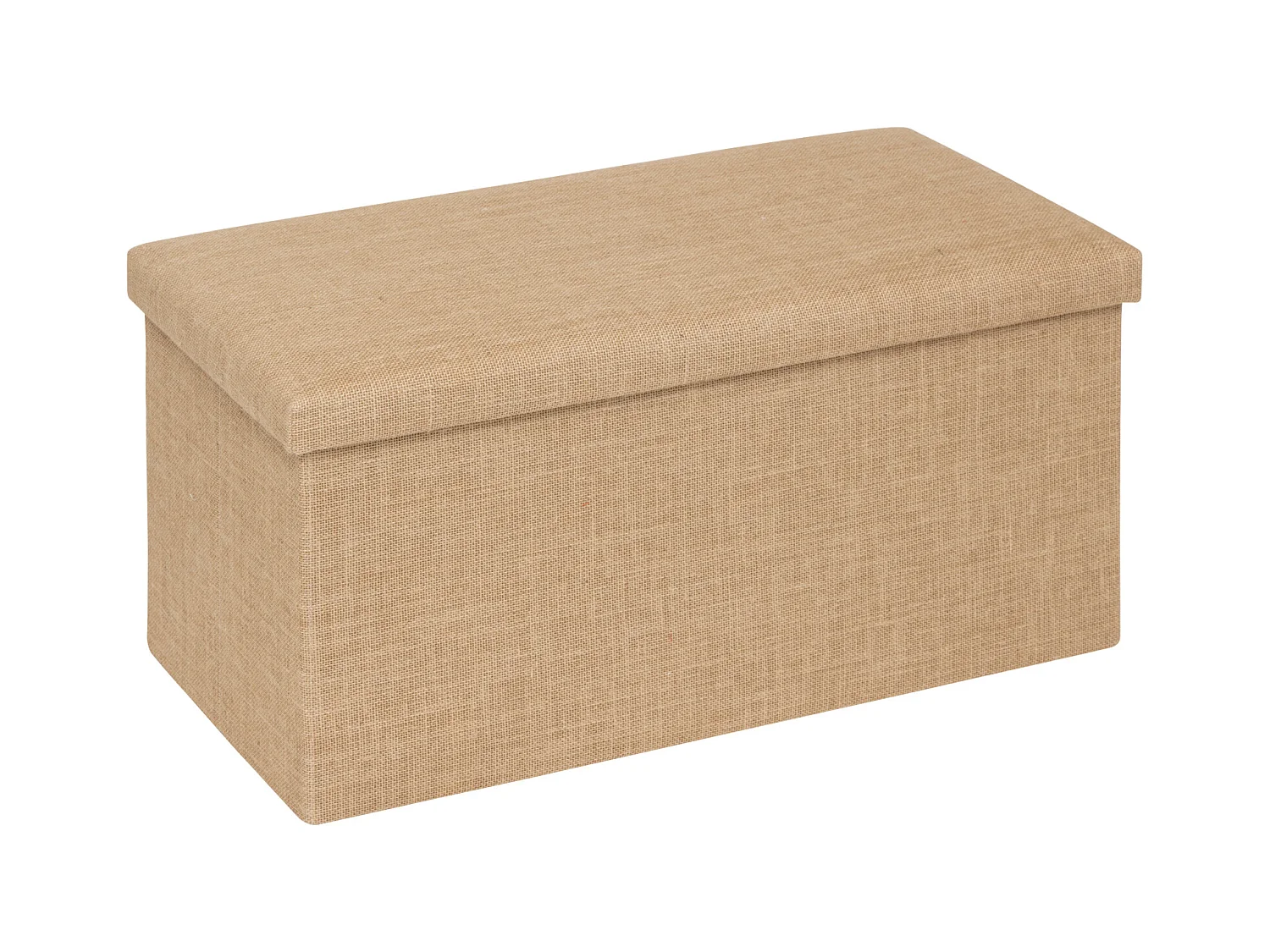 Pouf Coffre Pliant "Toile de Jute" 76cm Naturel