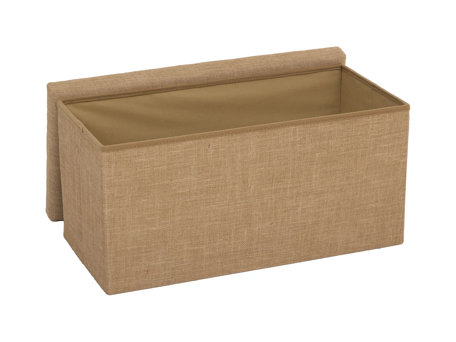 Pouf Coffre Pliant "Toile de Jute" 76cm Naturel