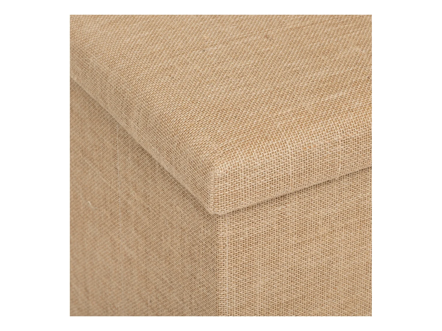 Pouf Coffre Pliant "Toile de Jute" 76cm Naturel