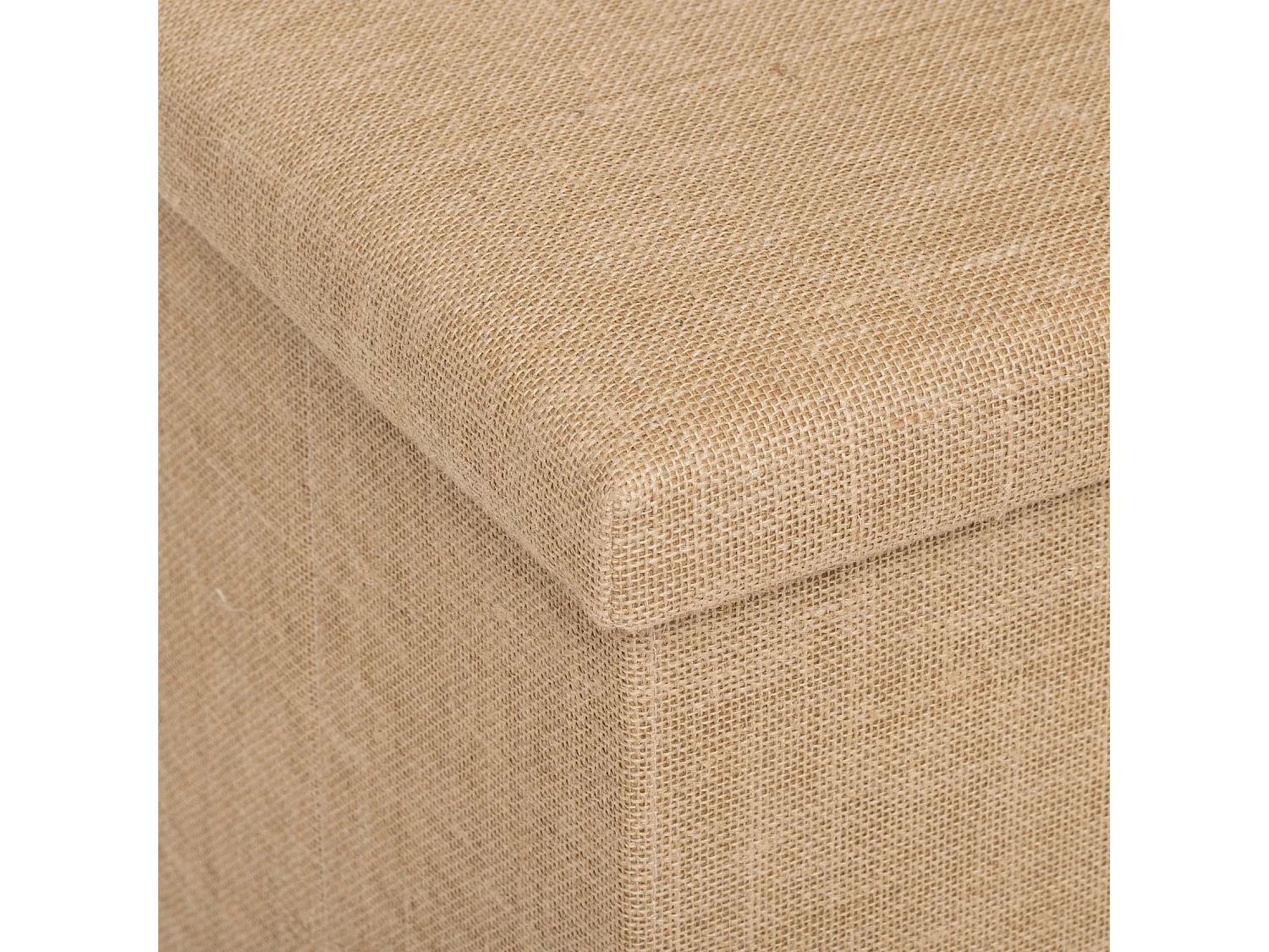 Pouf Coffre Pliant "Toile de Jute" 76cm Naturel