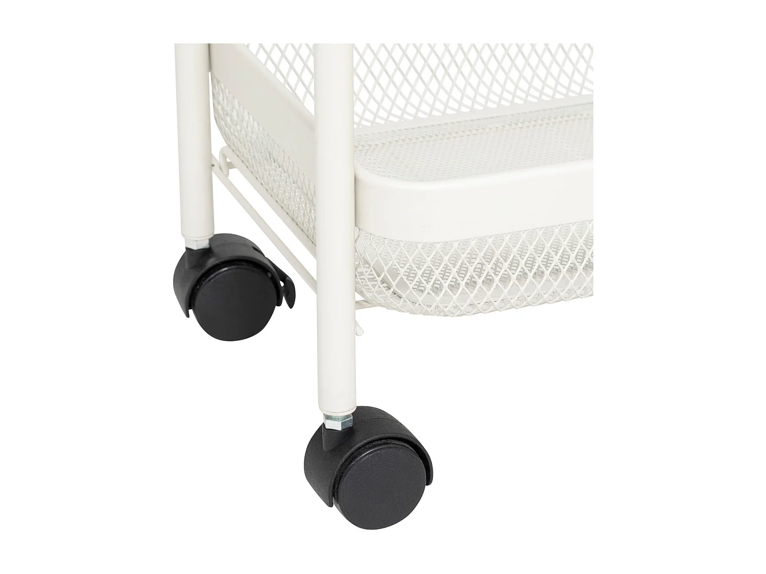 Carrito de almacenamiento de metal de 3 niveles con ruedas