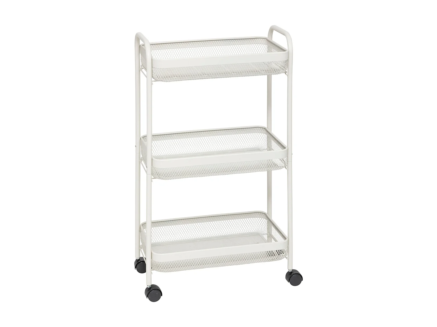 Desserte de Cuisine 3 Niveaux "Mayaj" 79cm Beige