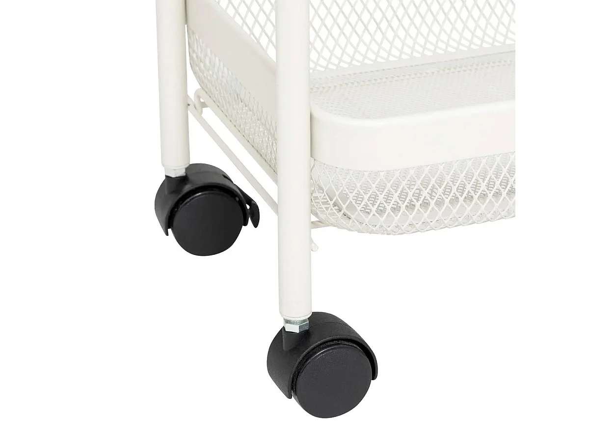 Desserte de Cuisine 3 Niveaux "Mayaj" 79cm Beige