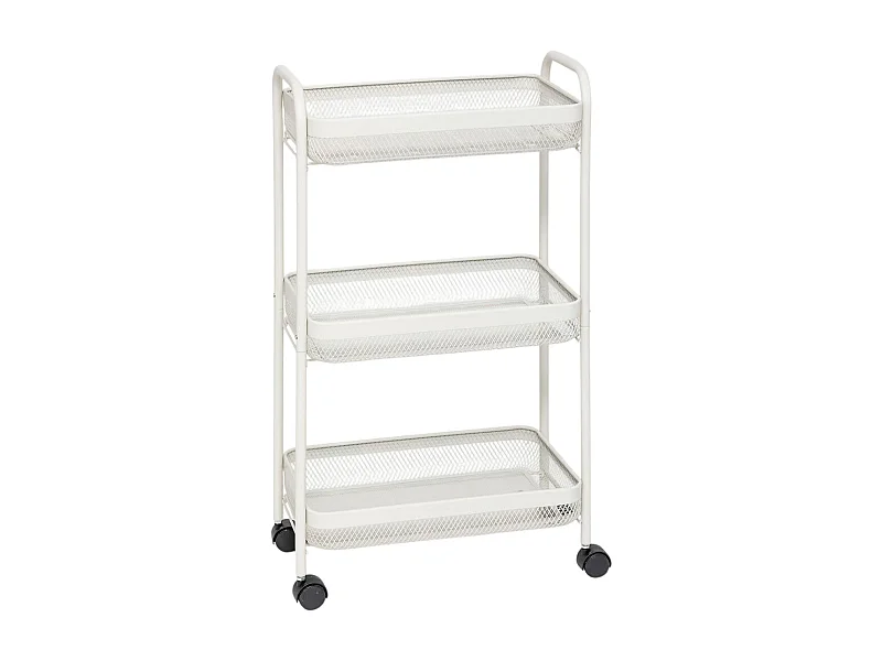 Desserte de Cuisine 3 Niveaux "Mayaj" 79cm Beige