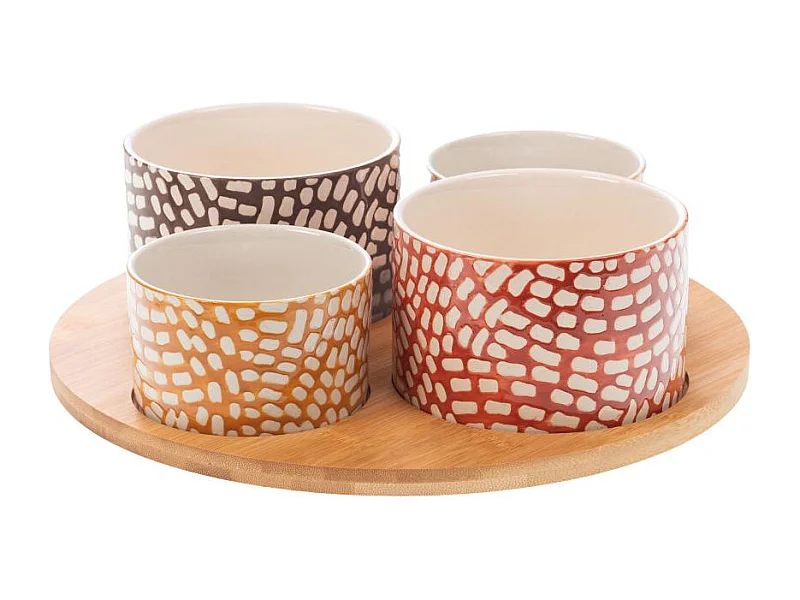 Plateau apéritif 4 bols Isis