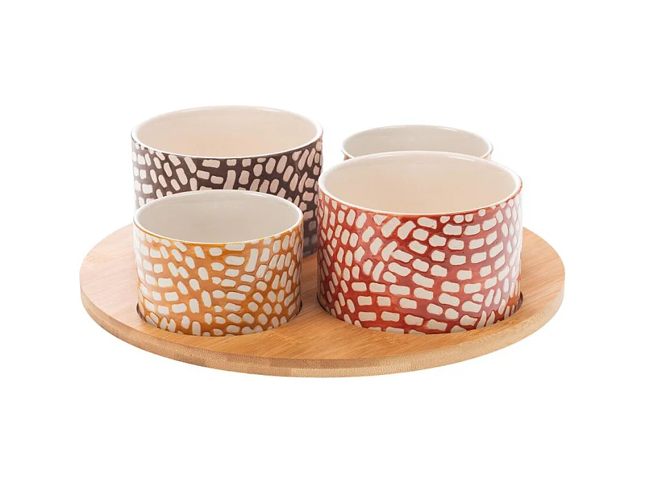 Plateau apéritif 4 bols Isis