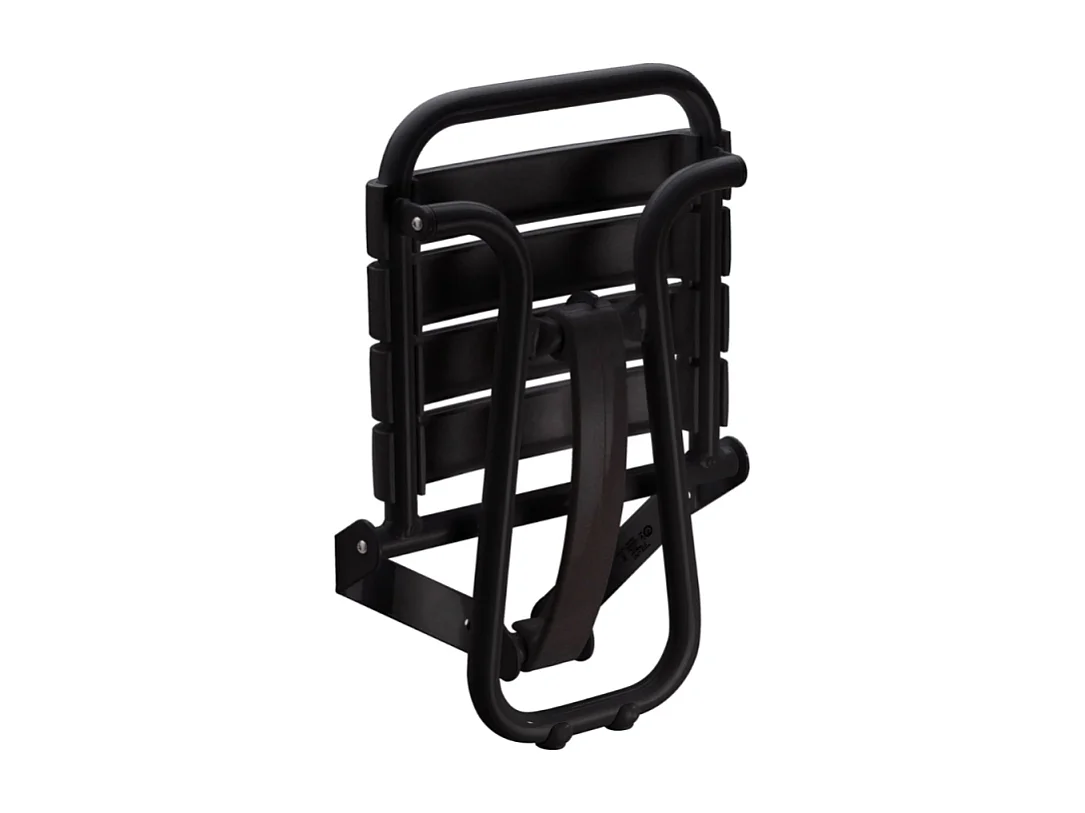 Siège de douche PMR PELLET Essentiel confort escamotable avec pied aluminium époxy noir