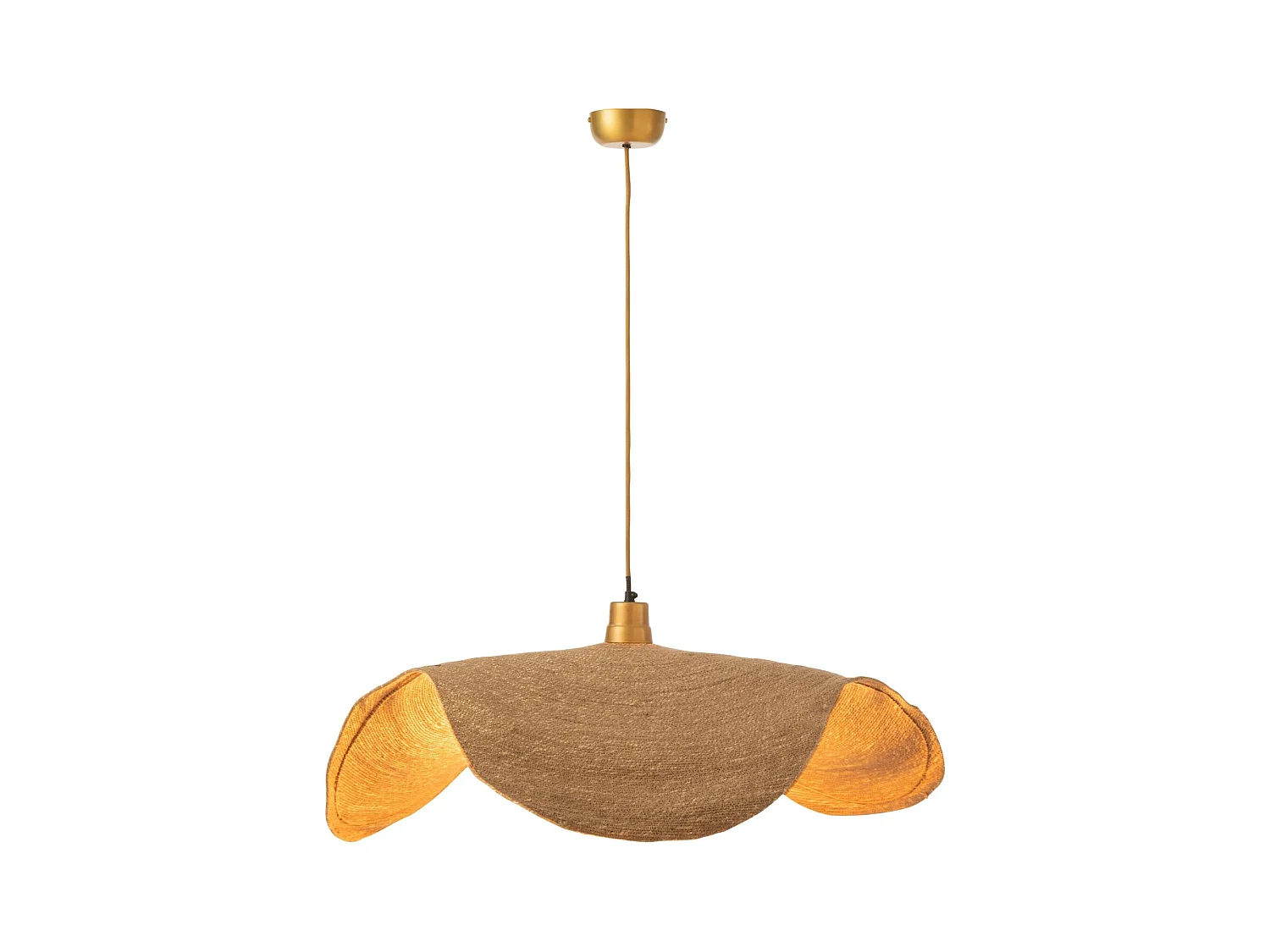 Lámpara colgante de junco natural