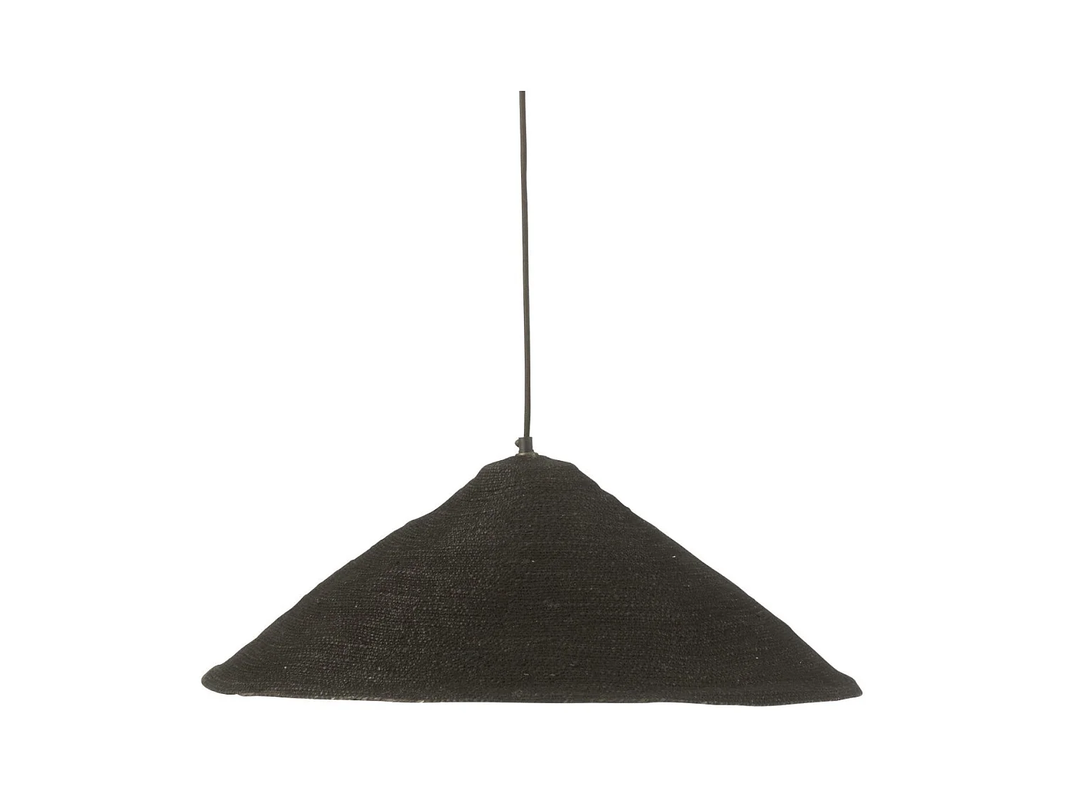 Lámpara colgante de techo con forma de sombrero en junco