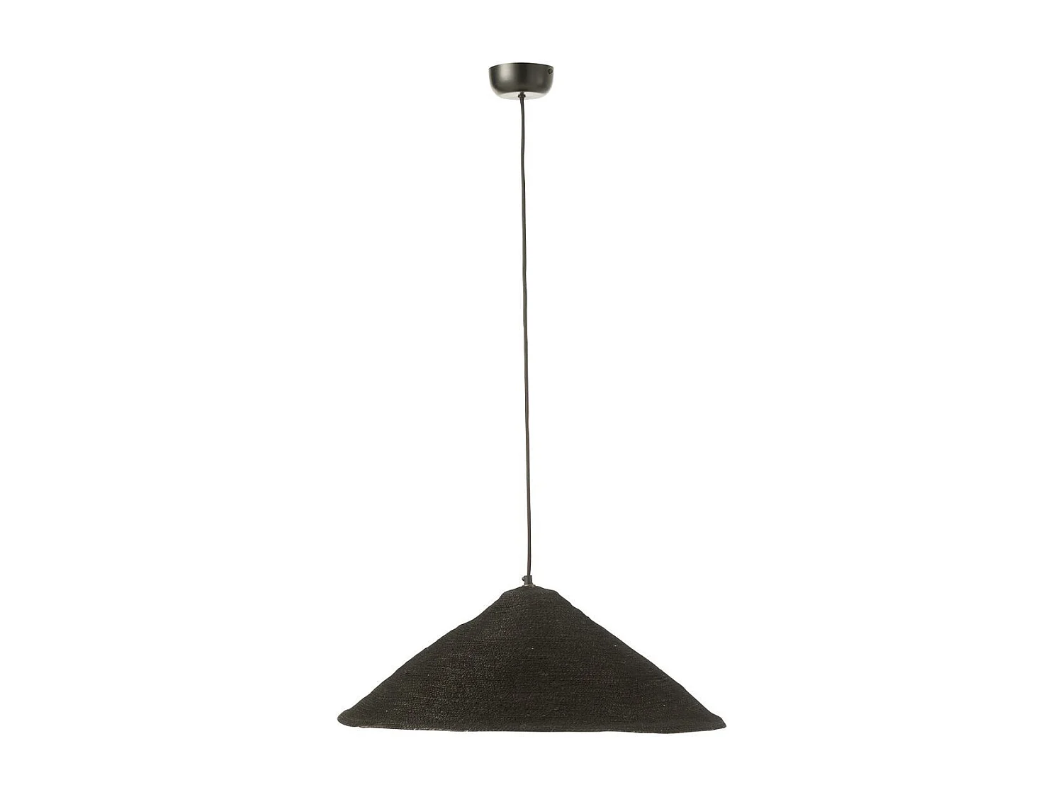 Lampe Suspension Chapeau "Moonj" 60cm Noir