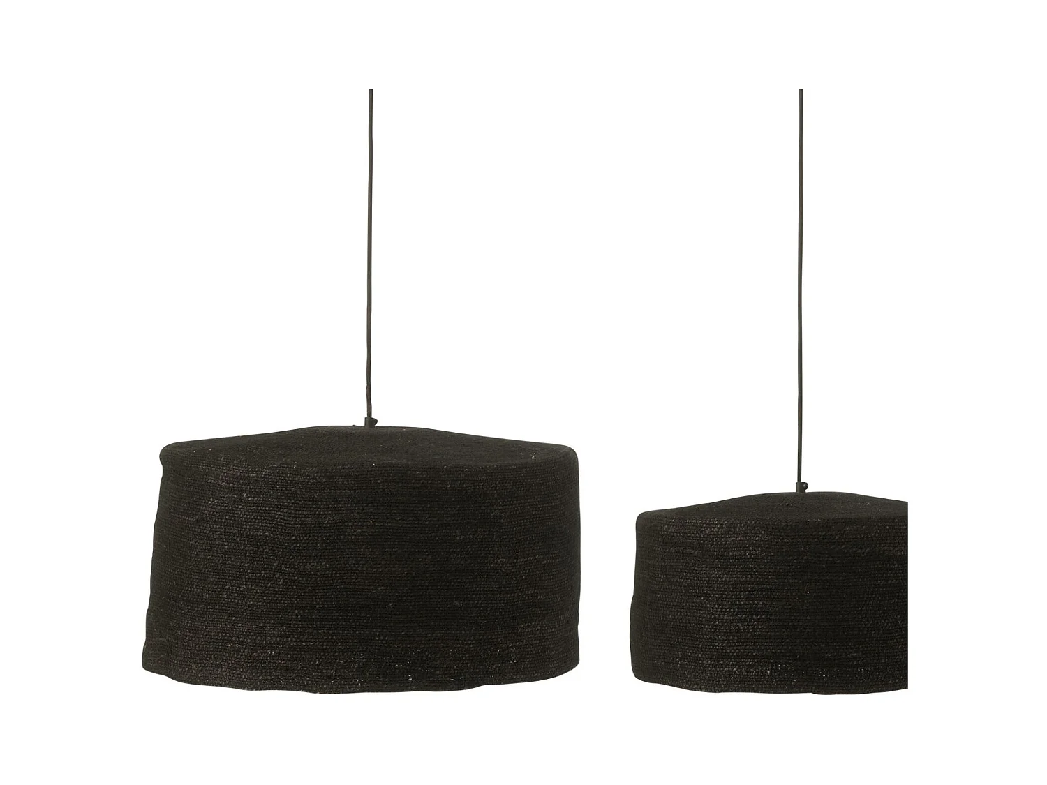 Lot de 3 Lampes Suspension "Moonj" 50cm Noir
