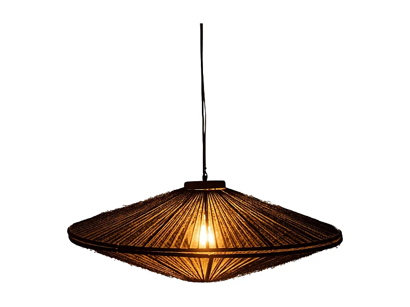Lampe Suspension en Jute "Dollie" 93cm Vert