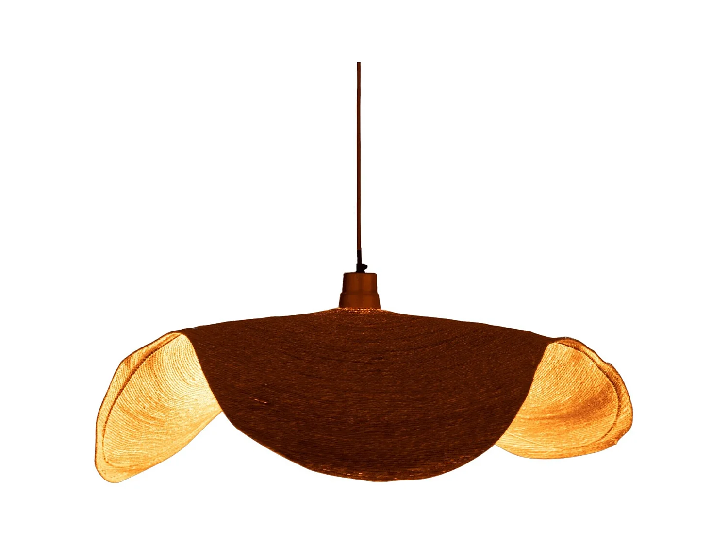 Lámpara colgante de junco natural