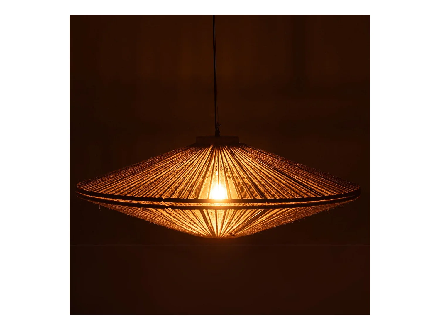 Lampe Suspension en Jute "Dollie" 62cm Naturel