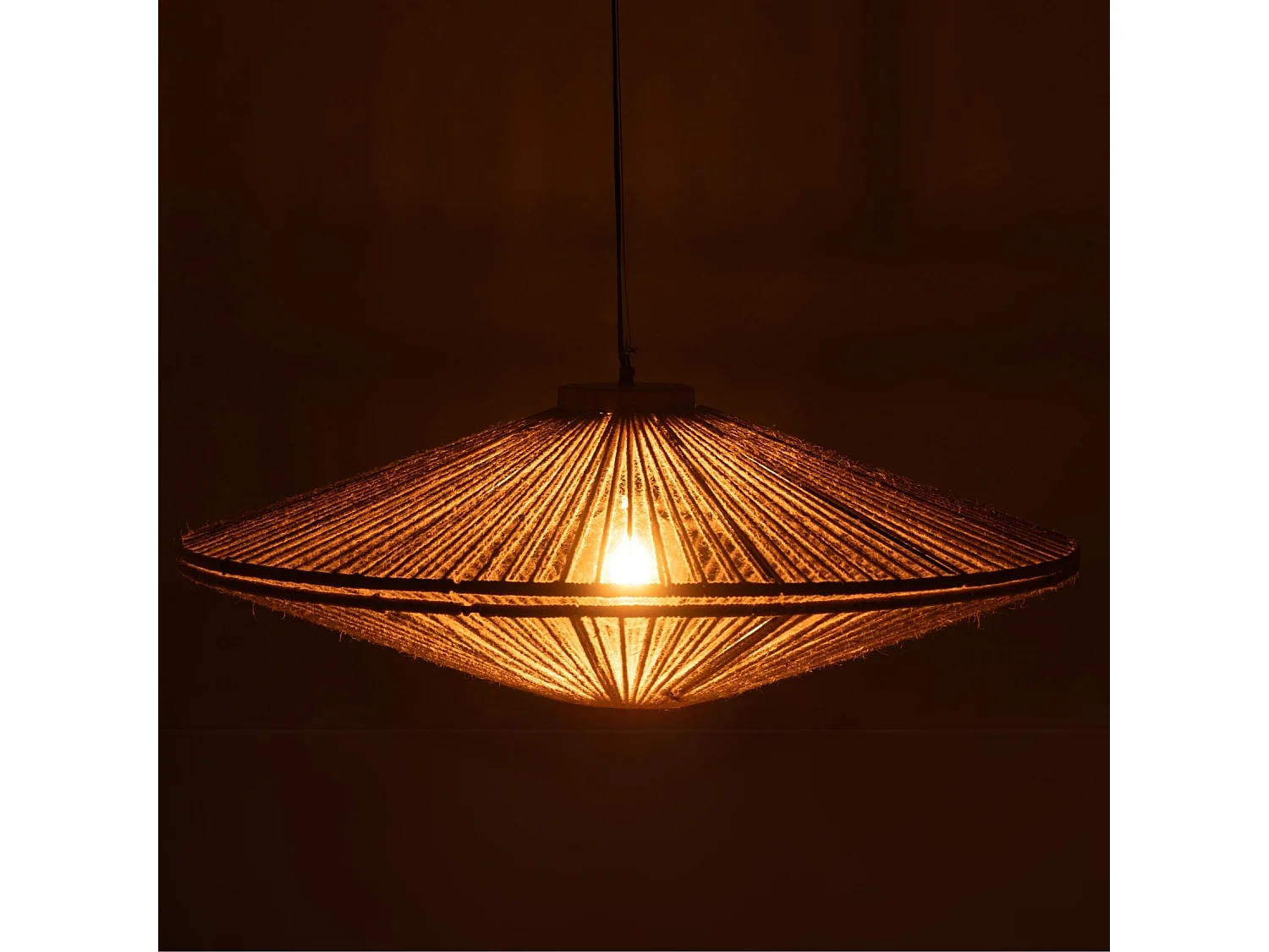 Lampe Suspension en Jute "Dollie" 62cm Naturel