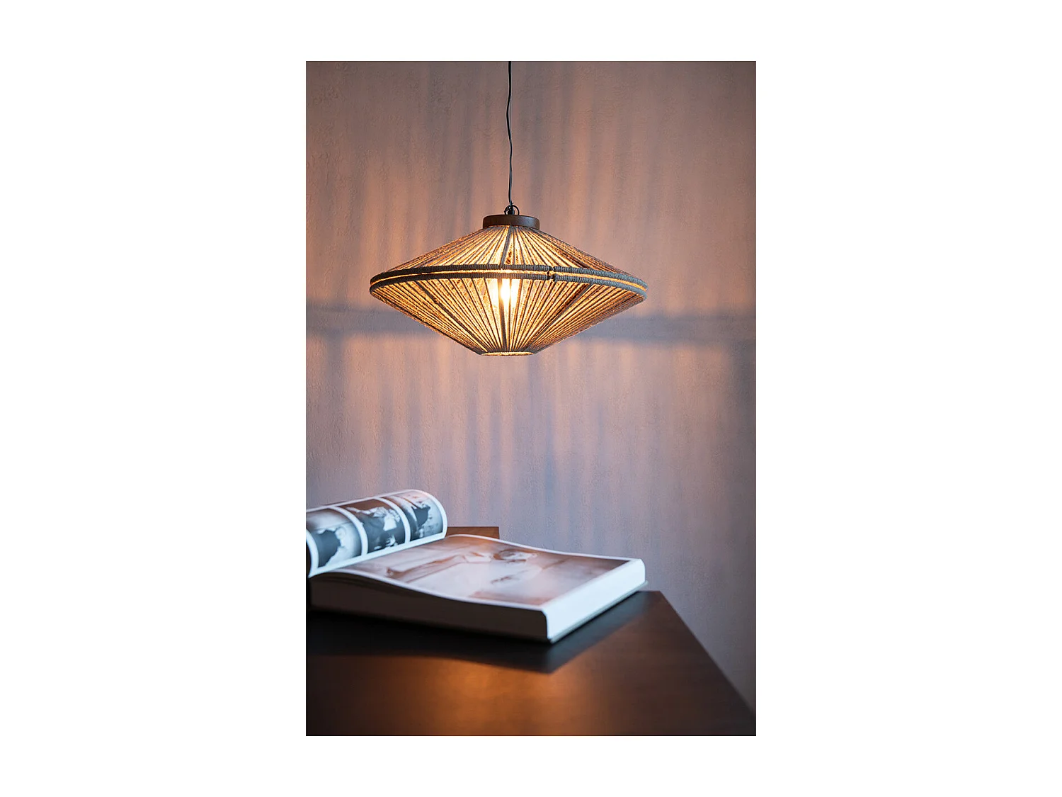 Lampe Suspension en Jute "Dollie" 62cm Naturel