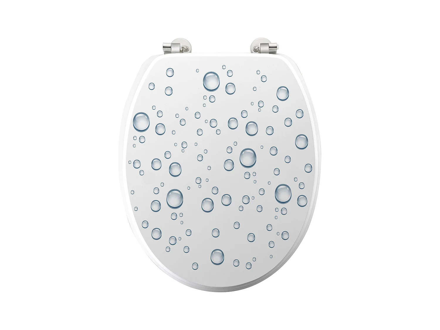 Abattant WC Imprimé "Bubble" 46cm Blanc