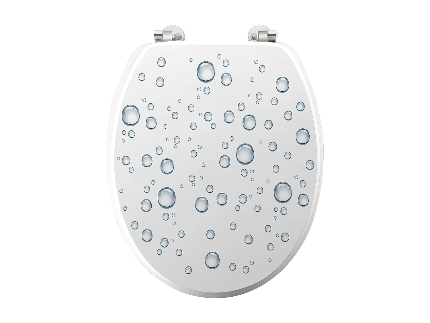 Abattant WC Imprimé "Bubble" 46cm Blanc