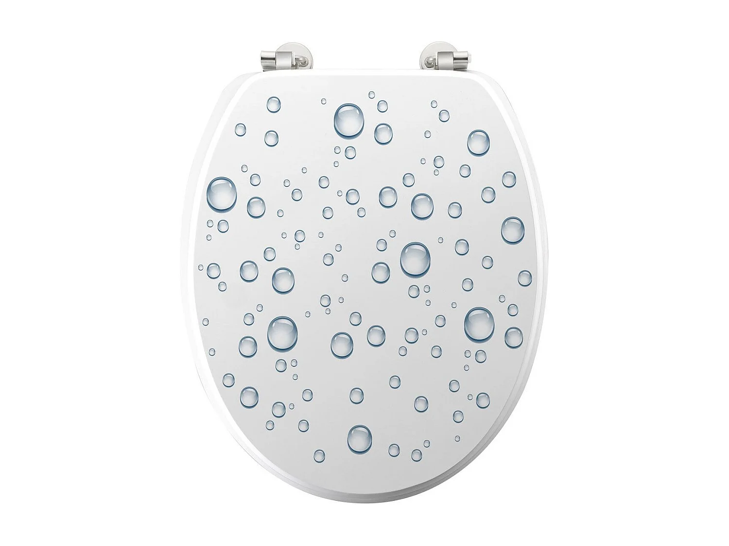 Abattant WC Imprimé "Bubble" 46cm Blanc