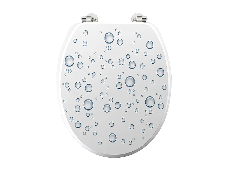 Abattant WC Imprimé "Bubble" 46cm Blanc