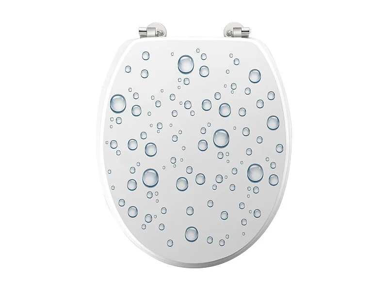 Abattant WC Imprimé "Bubble" 46cm Blanc