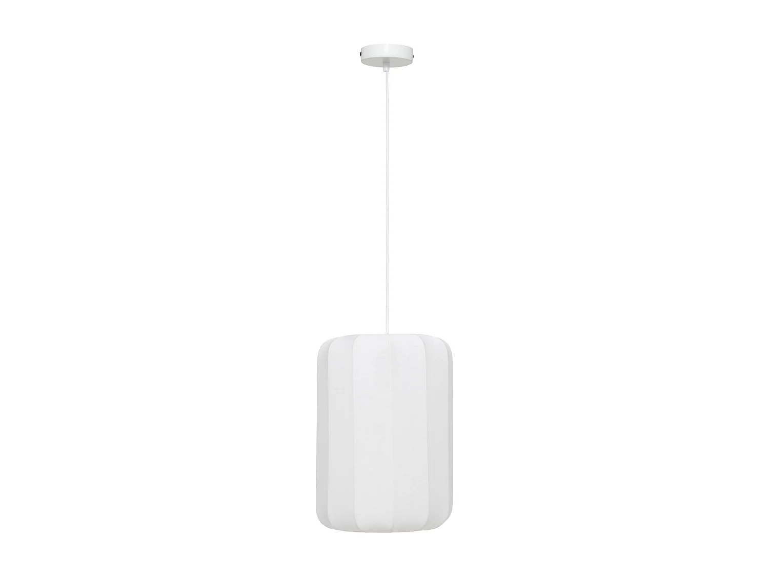 Lampe Suspension en Coton "Tobie" 25cm Blanc