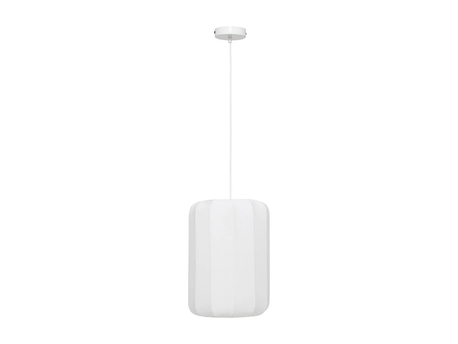 Lampe Suspension en Coton "Tobie" 25cm Blanc