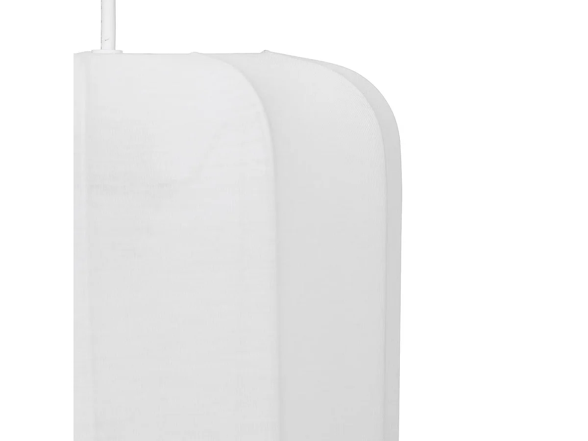 Lampe Suspension en Coton "Tobie" 25cm Blanc